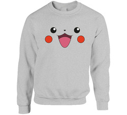 Pikachu Face Halloween Costume sweater Crewneck Sweatshirt
