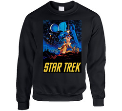 Star Wars Star Trek Mashup Parody Funny Joke Nerd sweater Crewneck Sweatshirt