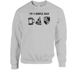 Porsche Simple Man Beer Pizza Car Logo Driving Fan sweater Crewneck Sweatshirt