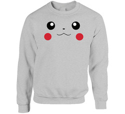 Pikachu Face Halloween Costume sweater Crewneck Sweatshirt