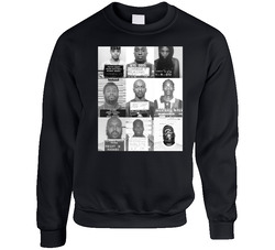 Famous Rappers Mugshot Collage Rap Hip Hop Music Fan sweater Crewneck Sweatshirt