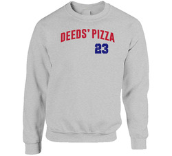 Mr Deeds Pizza Adam Sandler Pizzeria Movie Restaurant Comedy Fan Baseball Raglan sweater Crewneck Sweatshirt