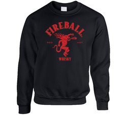 Fireball Cinnamon Whiskey Logo Label Drinking sweater Crewneck Sweatshirt