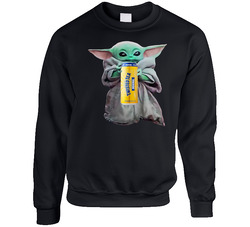 Baby Yoda The Child Mandalorian Twisted Tea Drink sweater Crewneck Sweatshirt