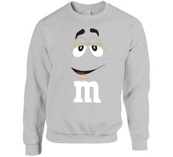 Yellow M&m Big Face Funny Halloween Costume sweater Crewneck Sweatshirt