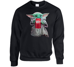 Baby Yoda The Child Mandalorian Dr Pepper Soda Pop Drink sweater Crewneck Sweatshirt