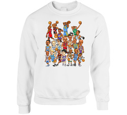 90s Basketball Guards Caricature Vintage sweater Crewneck Sweatshirt