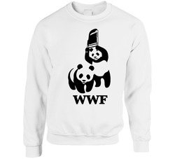 Funny Wwf Parody Panda Wildlife Joke Wrestling sweater Crewneck Sweatshirt