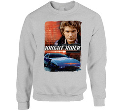 Knight Rider 80s Tv Series Show Worn Look Vintage Unisex sweater Crewneck Sweatshirt