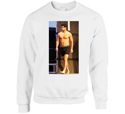 George Kittle Wears Jimmy Garoppolo Shirtless Funny Football sweater Crewneck Sweatshirt