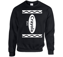 Crayola Black Color Crayon Funny Halloween Group Costume sweater Crewneck Sweatshirt