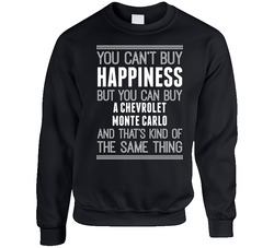 Buy A Chevrolet Monte Carlo Happiness Car Lover sweater Crewneck Sweatshirt