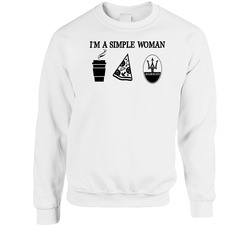 Maserati Simple Woman Coffee Pizza Car Logo Driving Fan sweater Crewneck Sweatshirt