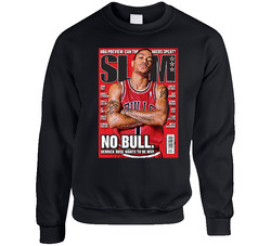 Slam Magazine Issue 143 Derrick Rose Popular Basketball Magazine Grunge Look sweater Crewneck Sweatshirt