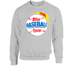 Topps Baseball Card Package 1984 sweater Crewneck Sweatshirt