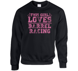 This Girl Thumbs Barrel Racing Favorite Sport sweater Crewneck Sweatshirt