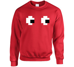 Pacman Red Ghost Halloween Costume sweater Crewneck Sweatshirt
