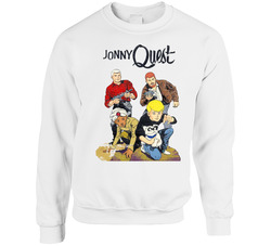 Johnny Quest Vintage Cartoon Grunge Worn Look sweater Crewneck Sweatshirt