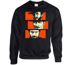 The Good The Bad And The Ugly Silhouette Western Movie Fan sweater Crewneck Sweatshirt