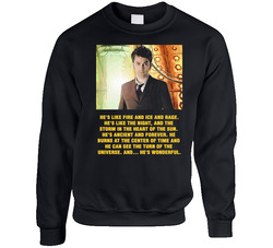 Doctor Who 10th Doctor With Quote sweater Crewneck Sweatshirt