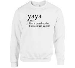 Yaya Noun Language Definition Grandma Grandmother Mother's Day Gift sweater Crewneck Sweatshirt
