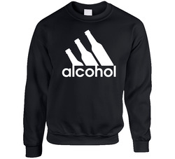 Alcohol Adidas Logo Parody Beer Drinking Party sweater Crewneck Sweatshirt