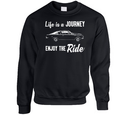 1965 Plymouth Barracuda S 273 Journey Enjoy The Ride Vintage Car Fan sweater Crewneck Sweatshirt