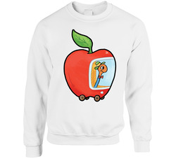 The Busy World Of Richard Scarry Lowly Worm Apple Car Retro 90s Animated Tv Show Fan sweater Crewneck Sweatshirt