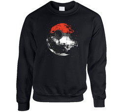 Pokeball Deathstar Funny Pokemon Star Wars Mash Up sweater Crewneck Sweatshirt
