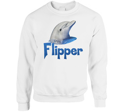 Flipper Head 90s Dolphin Kids Tv Show sweater Crewneck Sweatshirt