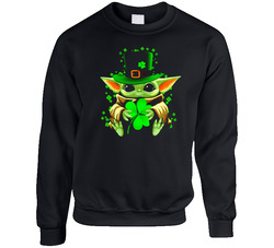 Irish Baby Yoda St Patricks Day sweater Crewneck Sweatshirt