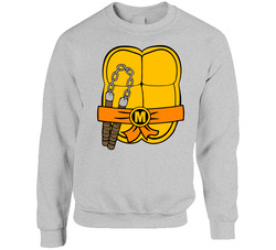 Michaelangelo Ninja Turtles Chest Shell Halloween Costume sweater Crewneck Sweatshirt
