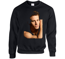 Channing Tatum Dear John Black sweater Crewneck Sweatshirt