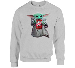 Baby Yoda The Child Mandalorian Mountain Dew Code Red Soda Pop Drink sweater Crewneck Sweatshirt