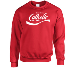 Enjoy Being Catholic Funny Coke Parody Look sweater Crewneck Sweatshirt