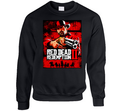Red Dead Redemption 2 Video Game Cover Distressed Look sweater Crewneck Sweatshirt