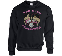 Vintage Distressed The Hart Foundation Anvil Rip Fan sweater Crewneck Sweatshirt