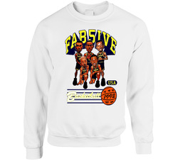 Fab Five Michigan Retro Caricature White sweater Crewneck Sweatshirt