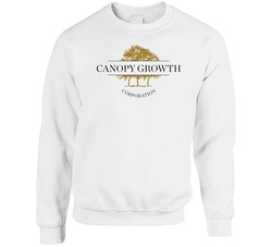 Canopy Growth Corp Cannabis Weed Marijuana Stoner Company Logo Fan sweater Crewneck Sweatshirt