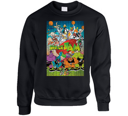 Space Jam Retro Looney Tunes Cartoon Poster Vintage Worn Look sweater Crewneck Sweatshirt