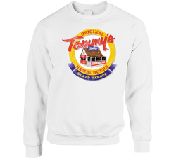 Tommy's Burgers Burbank California Restaurant Worn Look sweater Crewneck Sweatshirt
