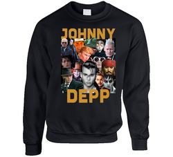 Johnny Depp Movies Mashup Hollywood Actor Fan sweater Crewneck Sweatshirt