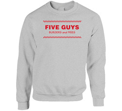 Five Guys Burgers And Fries Restaurant Logo sweater Crewneck Sweatshirt
