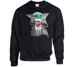 Baby Yoda The Child Mandalorian Diet Dr. Pepper Soda Pop Drink sweater Crewneck Sweatshirt