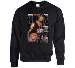 Slam Magazine Issue 42 Allen Iverson Popular Basketball Magazine Grunge Look sweater Crewneck Sweatshirt