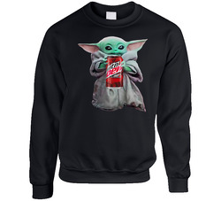 Baby Yoda The Child Mandalorian Mountain Dew Code Red Soda Pop Drink sweater Crewneck Sweatshirt