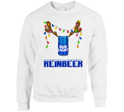 Bud Light Reinbeer Funny Beer Lager Fan Christmas sweater Crewneck Sweatshirt