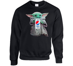 Baby Yoda The Child Mandalorian Diet Pepsi Soda Pop Drink Sweater Crewneck Sweatshirt