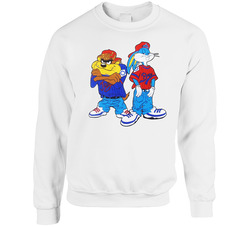 Bugs Bunny Tazmanian Devil Hip Hop Characters Sweater Crewneck Sweatshirt
