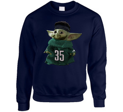 Boston Scott Philadelphia Baby Yoda The Child Football Sweater Crewneck Sweatshirt